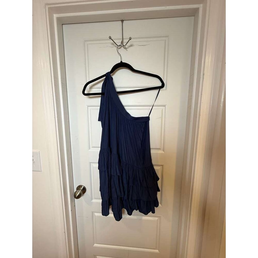 NEW Ramy Brook Riley Asymmetrical Mini Dress Navy Blue Size Small - Picture 5 of 9